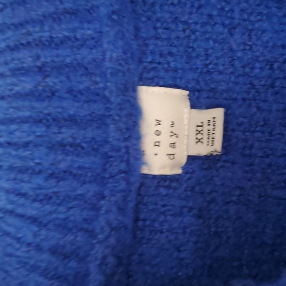 A New Day Blue Cable Knit Sweater Womwns XXL - Picture 2 of 5